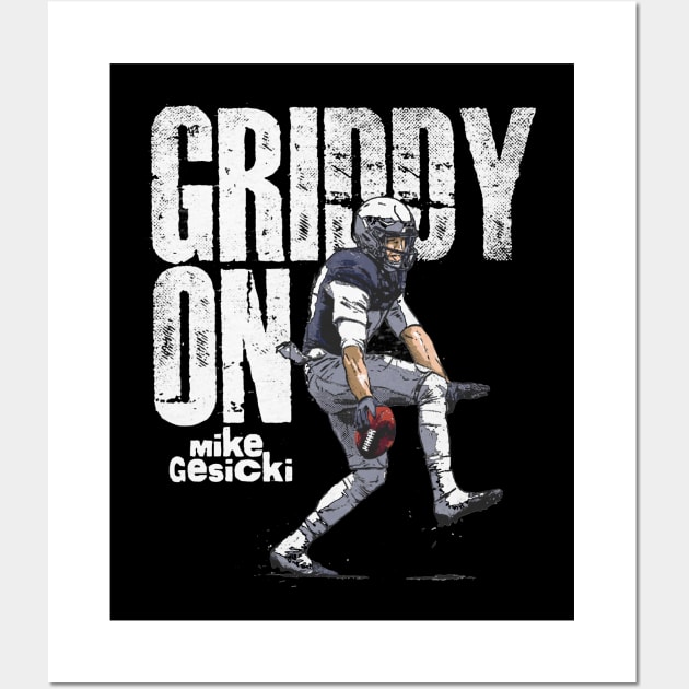 Mike Gesicki New England Griddy On Wall Art by ClarityMacaws